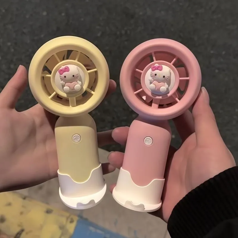 Cute Handheld Mini Fan – Portable USB Rechargeable Small Personal Fan with 3 Speeds, Compact Pocket Fan for Travel, Dorm, Office & Outdoor, Great Gift for Girls & Women